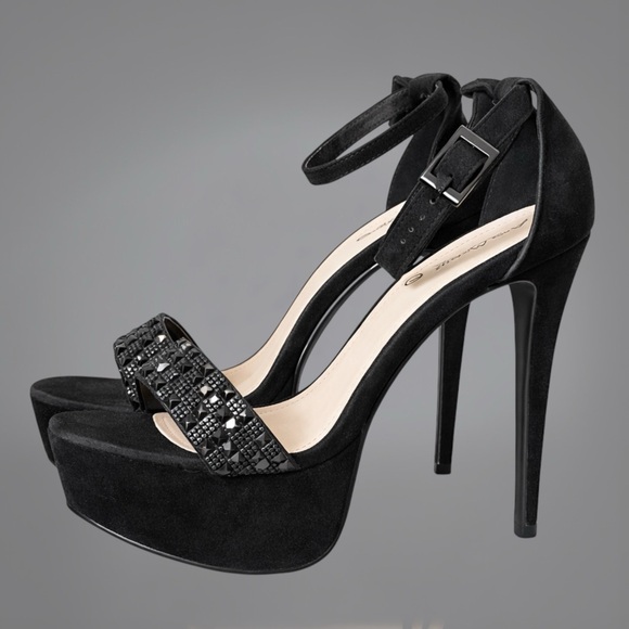 Anne Michelle “Flashback” Rhinestone Platform Heels - Picture 4 of 7